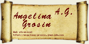 Angelina Grošin vizit kartica